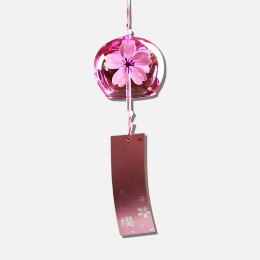 Carillon furin japonais en verre fleur de cerisier SAKURA