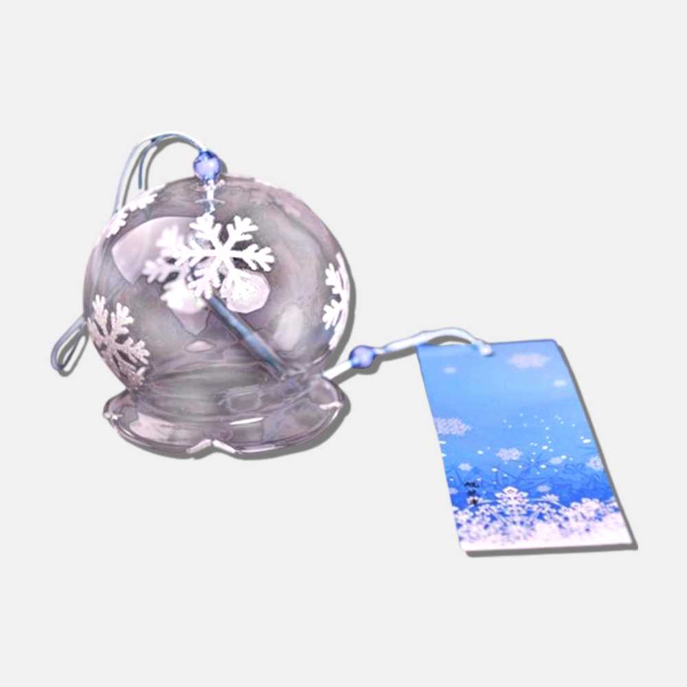 Carillon furin japonais en verre flocon de neige AOI